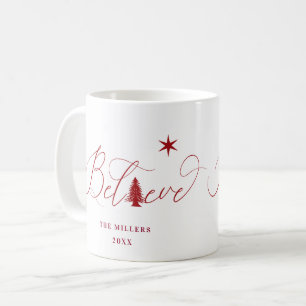 Tro elegant-skriptet monogram helgdag mugg