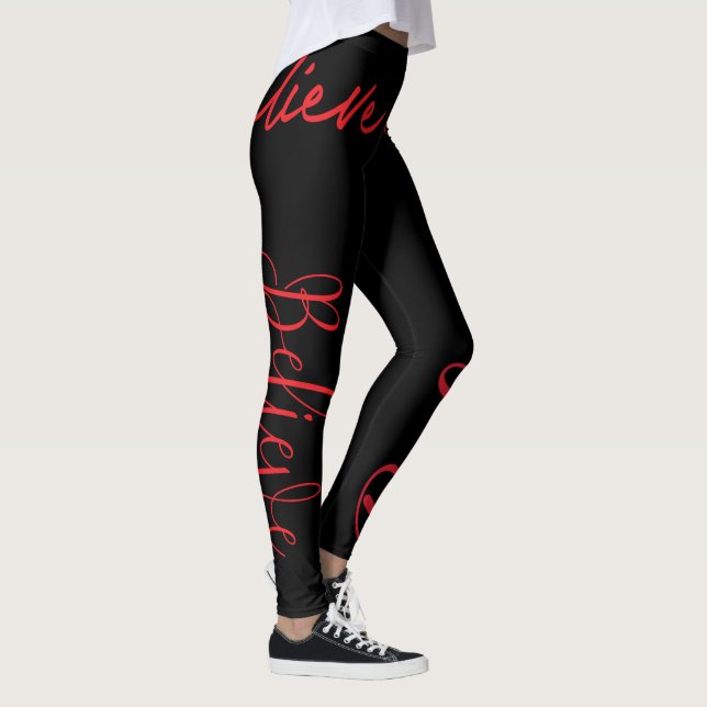 Tro "Empowerment Typography Women's Leggings" Leggings (Höger)