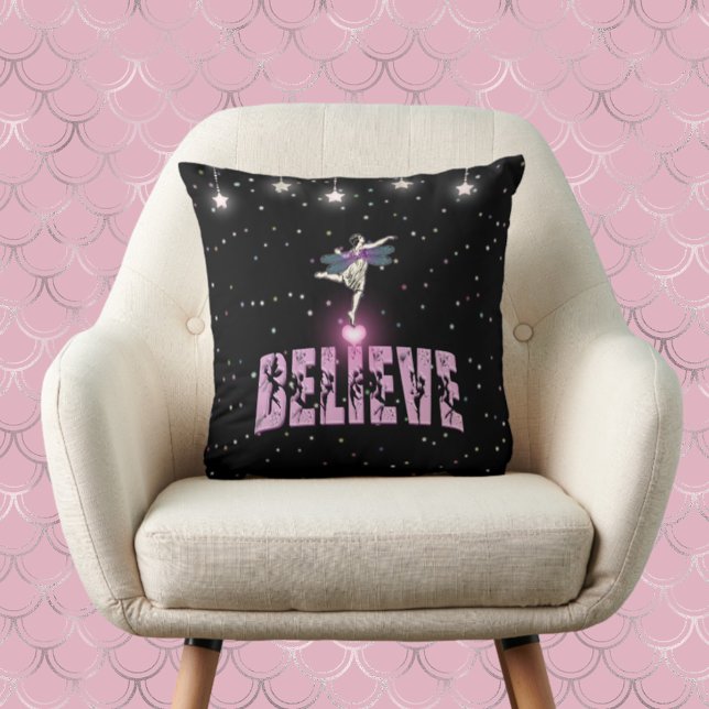 Tro Fairy Heart och Star Magic Inspirational Kudde (Skapare uppladdad)
