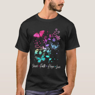 Tro Faith Hope Kärlek Butterfly T Shirt