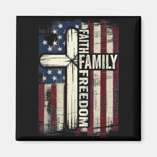 Tro Familj Dom Usa Flagga Magnet