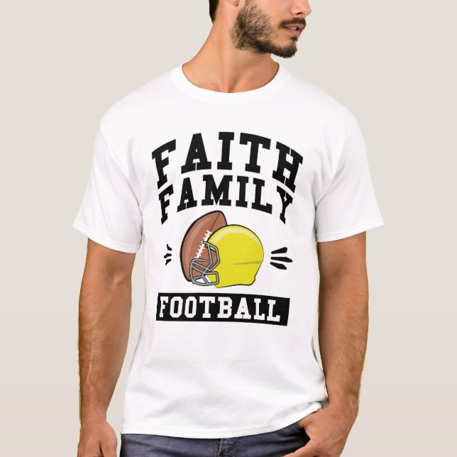 Tro Familj Fotboll T Shirt (Framsida)