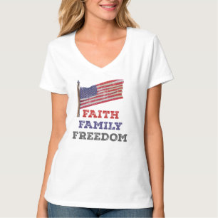 Tro Familj Frihet T Shirt