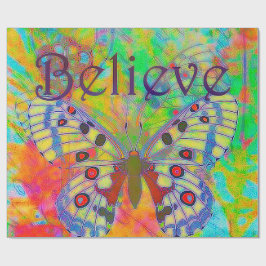 Tro färglös fjäril presentpapper