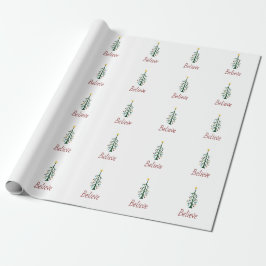Tro Festive Evergreen Träd Julklapp Presentpapper