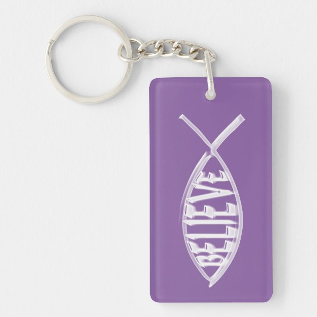 Tro Fish Lavender Nyckelring (Framsidan)