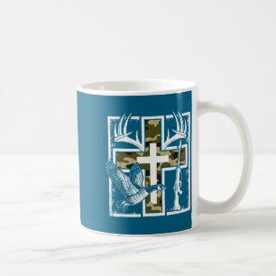 Tro Fishing Jakt Kamouflage Kors Anka Hjort Kristi Kaffemugg
