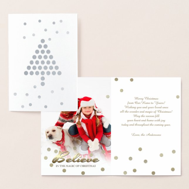 Tro. Foil Luxury Anpassningsbar Photo Card Folierat Kort (Display)