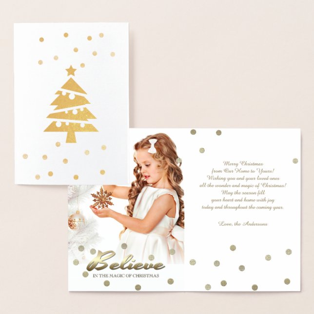 Tro. Foil Luxury Anpassningsbar Photo Card Folierat Kort (Display)