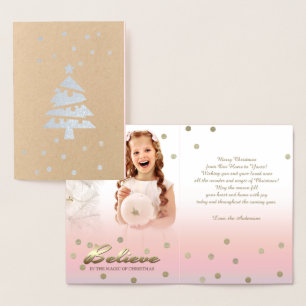 Tro. Foil Luxury Anpassningsbar Photo Card Folierat Kort