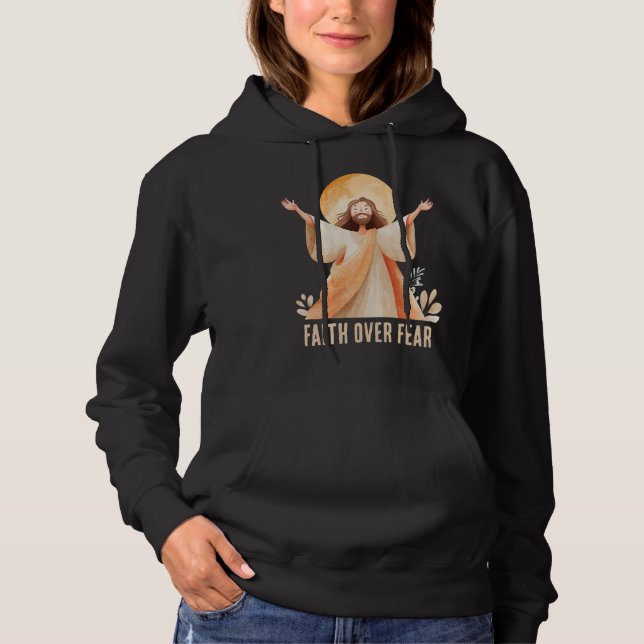 Tro före Rädsla Jesus Kristet T-Shirt (Framsida)
