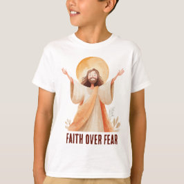 Tro före Rädsla Jesus Kristet T-Shirt