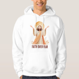 Tro före Rädsla Jesus Kristet T-Shirt Hoodie