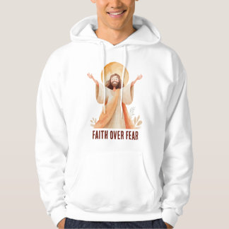 Tro före Rädsla Jesus Kristet T-Shirt Hoodie