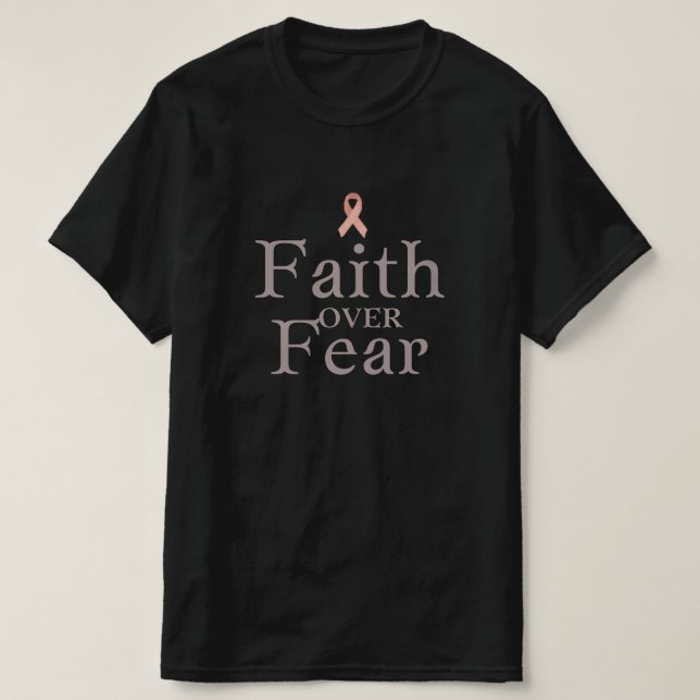 Tro före rädsla T-shirt – Inspirerande kristen Awa (Design framsida)