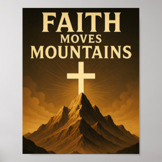 Tro Förflyttar Berg Kristna Poster