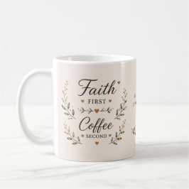 Tro först, kaffe sedan | Inspirerande mugg
