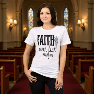 Tro framför rädsla Jesaja 41:10 Linne-T-shirt T Shirt