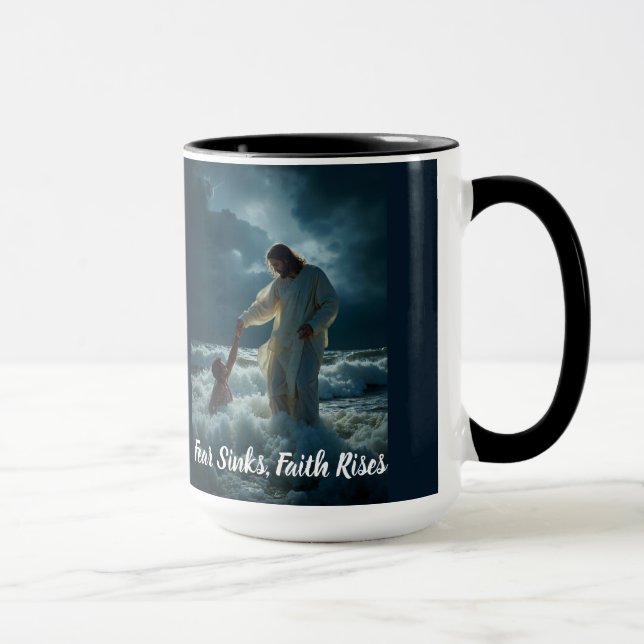 "Tro framför rädsla" - Mugg (Höger)