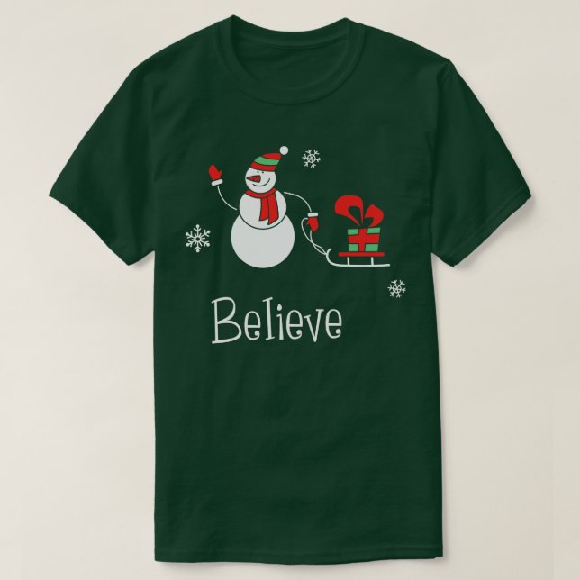 Tro Funny jultomte Tshirt Girl Holi T Shirt (Design framsida)