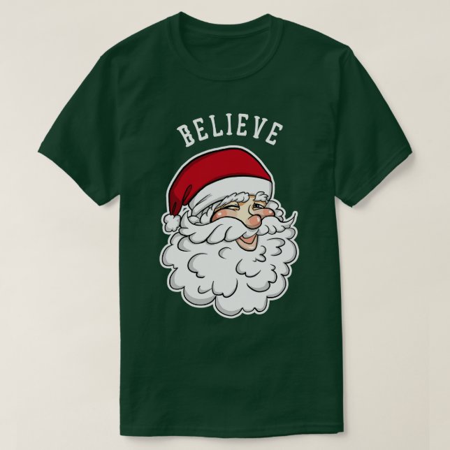 Tro Funny jultomte Tshirt Girl Holi T Shirt (Design framsida)
