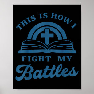 Tro Gebet Slag Bibel Kors Kristna Poster