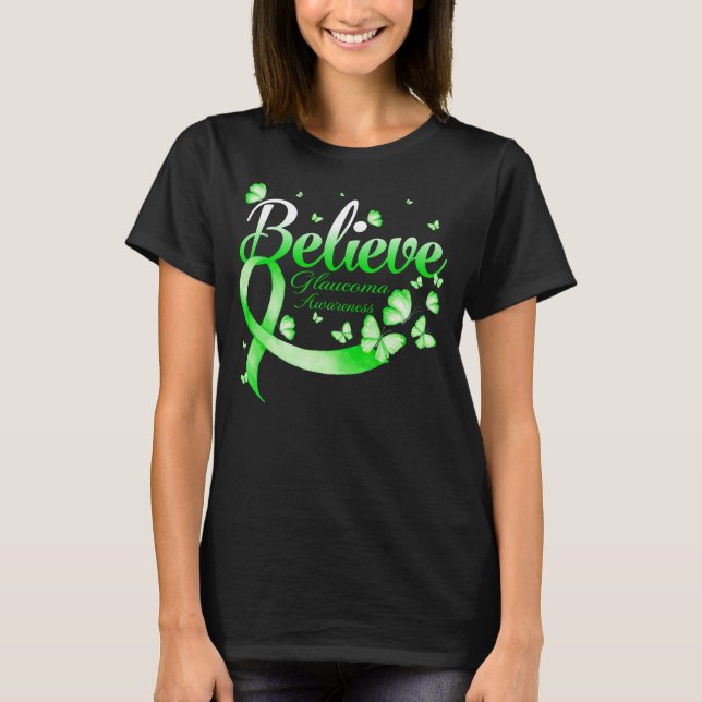 Tro GLAUCOMA Butterfly T Shirt (Framsida)