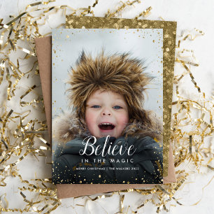 tro Glitz Faux Glitter Photo Overlay Julkort