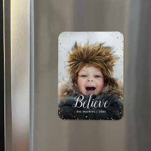 tro   Glitz Faux Glitter Photo Overlay Magnet