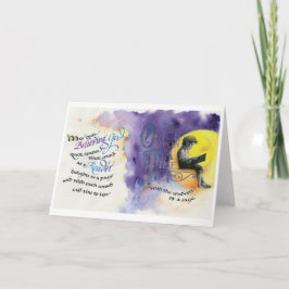 Tro Gud/läsare, Viktat gratulationskort, 5" x 7" Kort