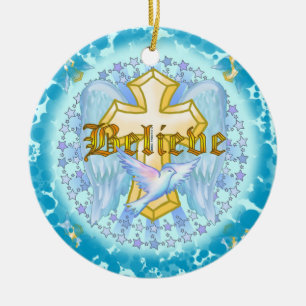 Tro Guld Christian Kor Ornament