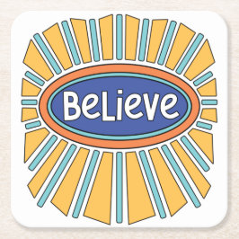 Tro - ha förtroende underlägg papper kvadrat