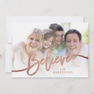 Tro Hand Lettered Ro Guld Helgdag Photo Julkort