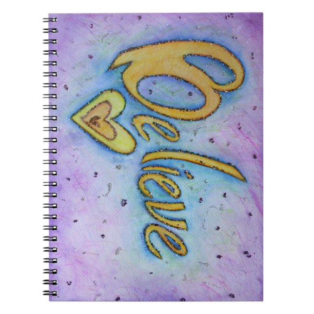Tro Heart Ord Art Journal bärbar dator Anteckningsbok (Framsidan)