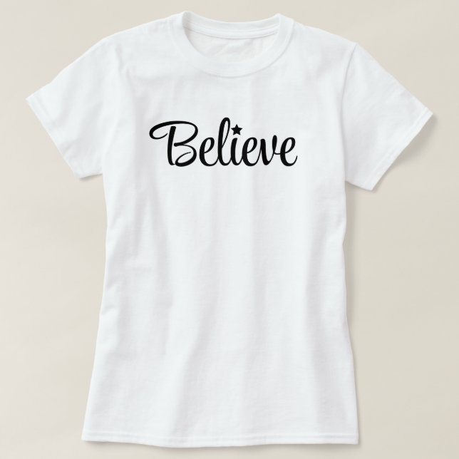 Tro Helligdagsfirande Jul Svart Vitt Tomte T Shirt (Design framsida)