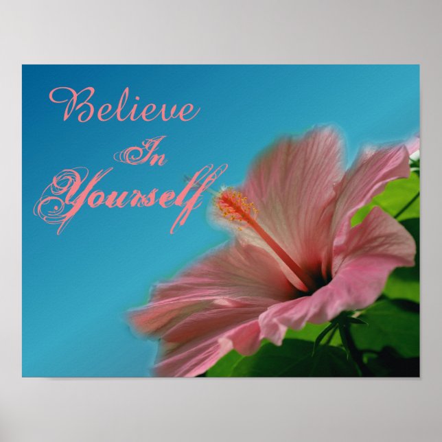 Tro Hibiscus Flower-inspirationsoffert Poster (Framsidan)
