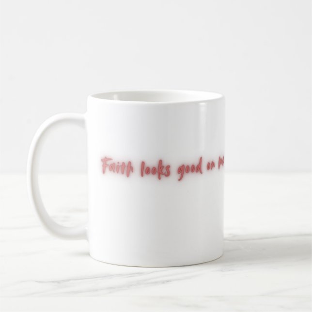 Tro Hittar Bra På Mig Inspirerande Tror Design Kaffemugg (Vänster)