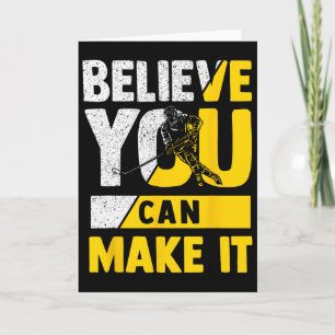 Tro Hittar Du Dina Hockeymål Motivation Kort