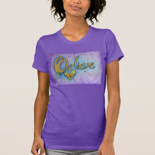 Tro hjärtinspirerande Ord Art Anpassningsbar Shirt T