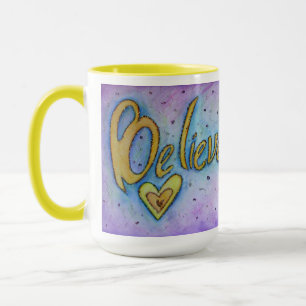 Tro hjärtinspirerande Ord Art Coffe Mugg