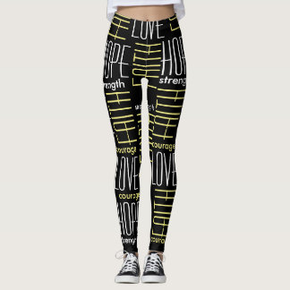 Tro HopeLoveStrength och kuragedamasker Leggings
