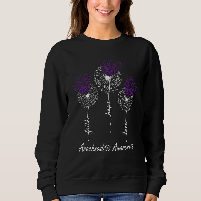 Tro Hopp Kärlek Arachnoidit Medvetenhet T Shirt (Framsida)