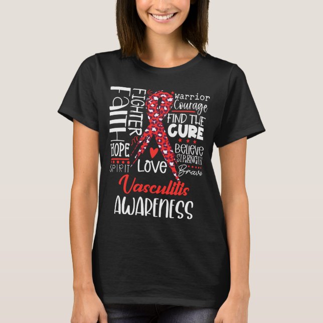 Tro Hopp Kärlek Botar Vaskulit Medvetenhet T Shirt (Framsida)