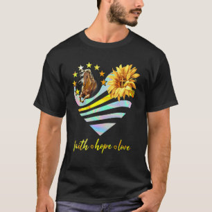 Tro Hopp Kärlek Hästar Daisy Kristna Gud Religion T Shirt