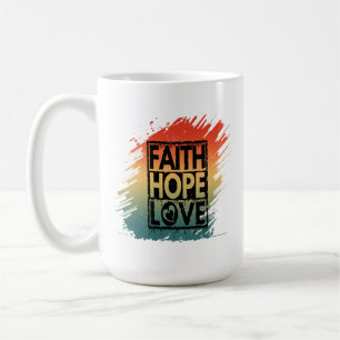 TRO HOPP KÄRLEK INSPIRERANDE MOTIVERANDE VERS KAFFEMUGG