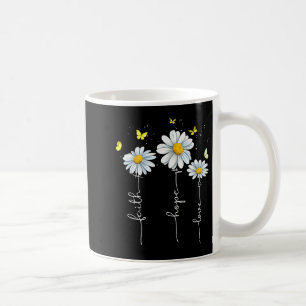 Tro Hopp Kärlek Jesus Kristet Kors Gud Tro Blomma Kaffemugg