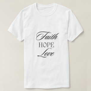 Tro, Hopp Kärlek Minimalistisk Design  T Shirt