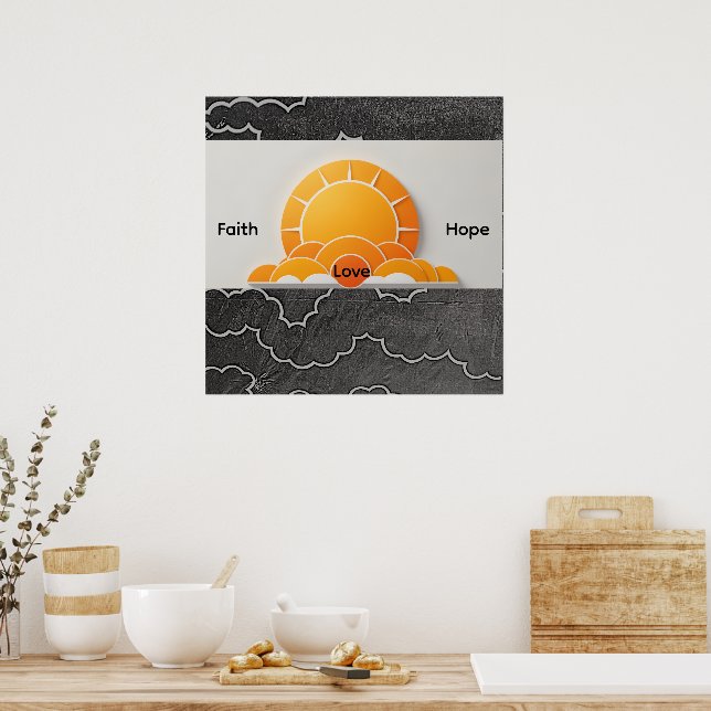 Tro, Hopp, Kärlek! Poster (Kök)