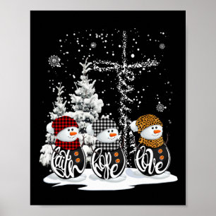 Tro Hopp Kärlek Snömannen Kristna Roligt Jul Julgr Poster