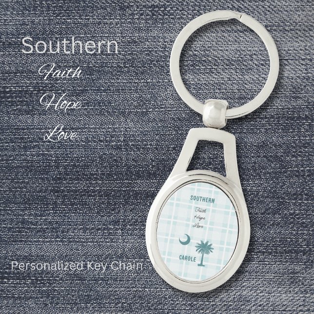 Tro Hopp Kärlek Southern Metal Nyckelring (Southern Faith Hope Love Personalized Key Chain is perfect for yourself, someone special, or favors!)